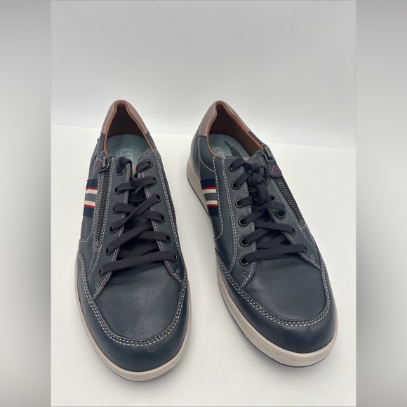 Mephisto Dark Blue Sneakers with Red and White Accents - Picture 2 of 10